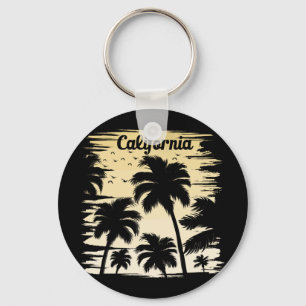 California Palm Tree Keychain