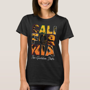 California Palm Trees Filled Letters T-Shirt