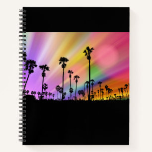California Palms & Colourful Sky Notebook