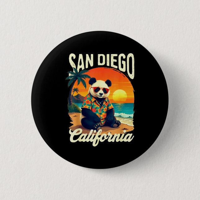 California Panda Zoo San Diego New Year 2025 Famil 2 Inch Round Button (Front)