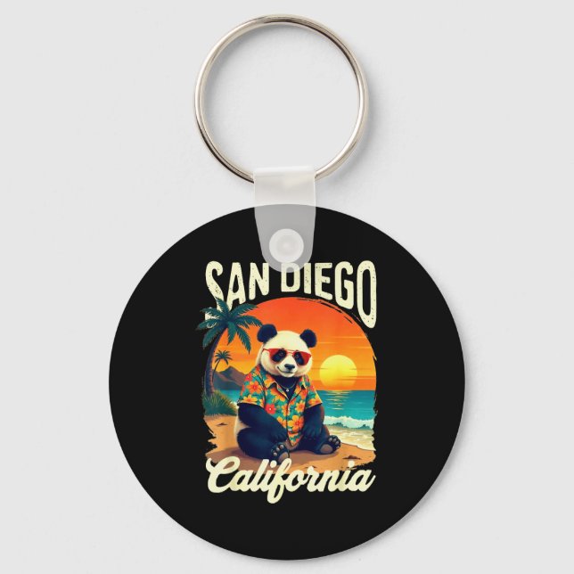 California Panda Zoo San Diego New Year 2025 Famil Keychain (Front)
