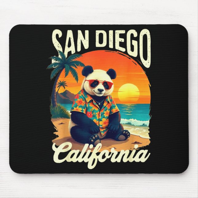 California Panda Zoo San Diego New Year 2025 Famil Mouse Pad (Front)