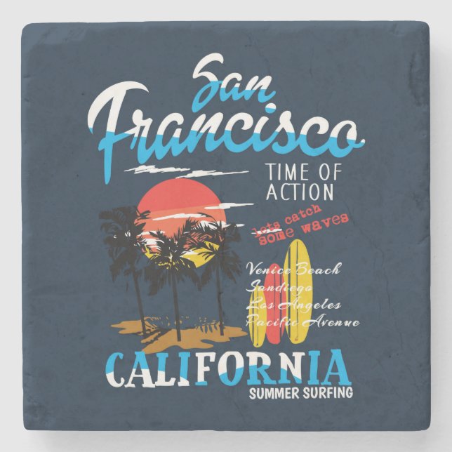 California Paradise Stone Coaster (Front)