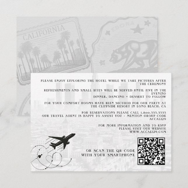 California Passport Details Enclosure Card (Front/Back)