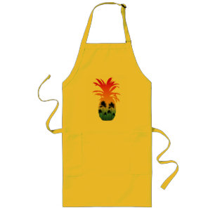 CALIFORNIA PINEAPPLE SUNSET PALM TREES  LONG APRON
