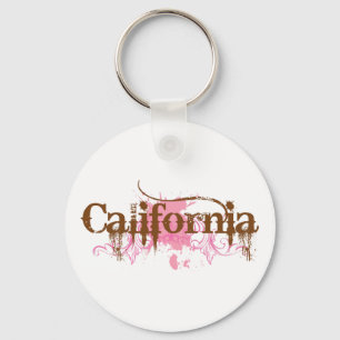 California-pink-brown Keychain