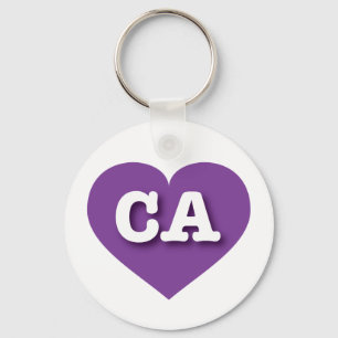 California Pink Heart - I love CA Keychain