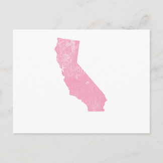 California Pink Vintage Grunge Postcard