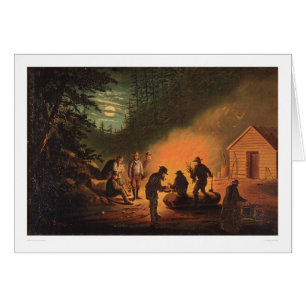 California Pioneers Around a Campfire (0131A)