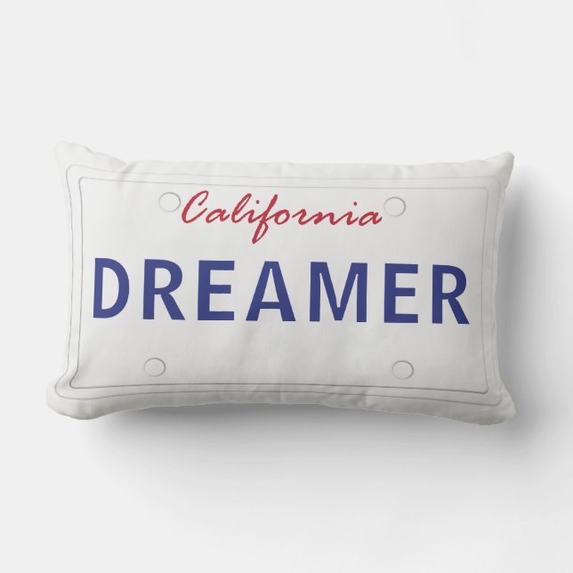 California Plates Lumbar Pillow (Front)