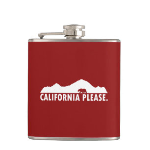 California Please Hip Flask