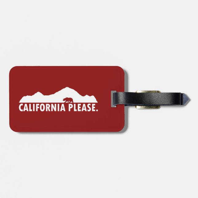California Please Luggage Tag (Back Horizontal)