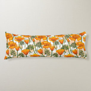California poppies body pillow