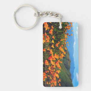 California poppies covering a hillside keychain