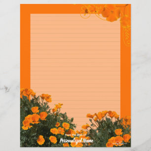 California Poppies Lined