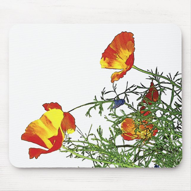 California poppies mouse pad (Front)