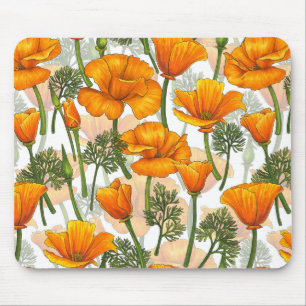 California poppies mouse pad