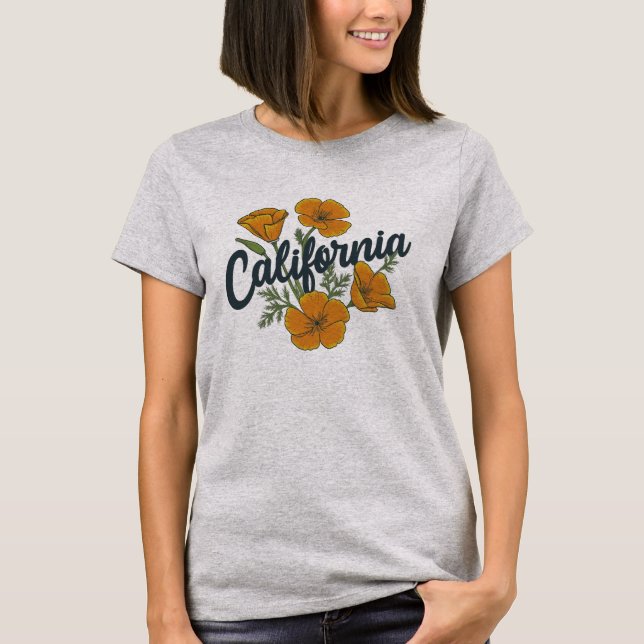 California Poppies  T-Shirt (Front)