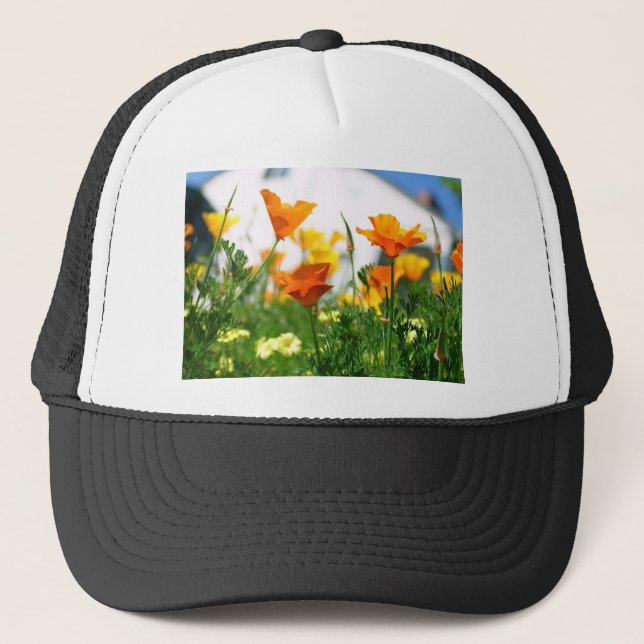 California Poppies Trucker Hat (Front)
