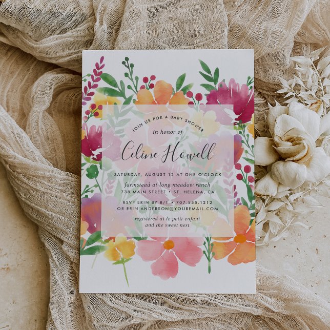 California Poppy Baby Shower Invitation (Creator Uploaded)