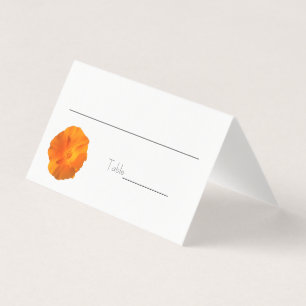 California Poppy Flower Place Cards