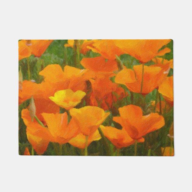 california poppy impasto doormat (Front)
