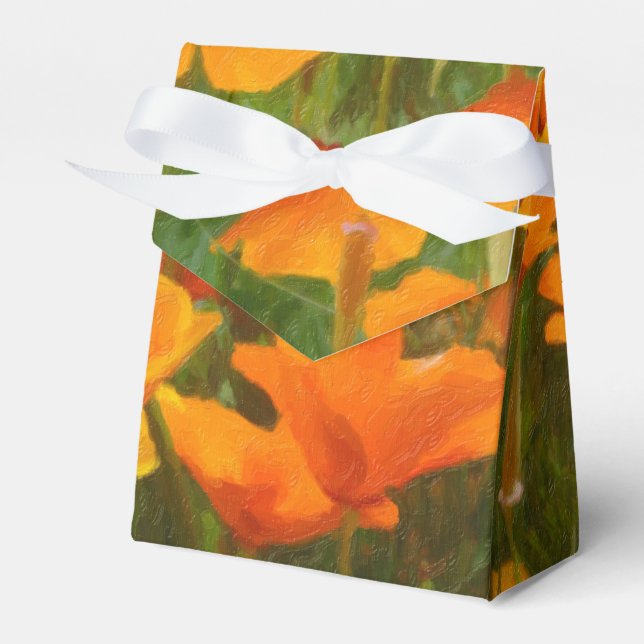 california poppy impasto favor box (Front Side)