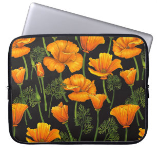 California poppy laptop sleeve
