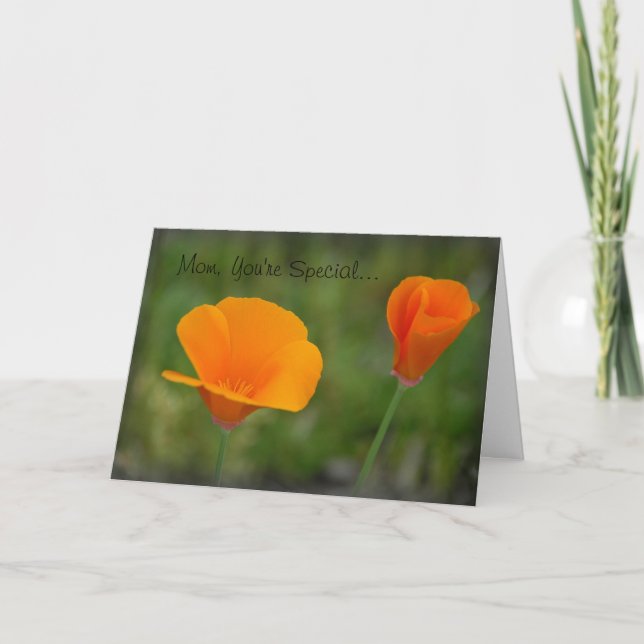 California Poppy Mother's Day Card (Front)
