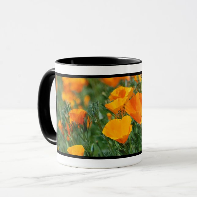California Poppy Mug (Front Left)