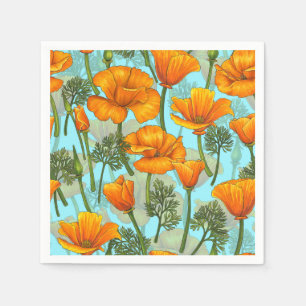 California poppy napkin