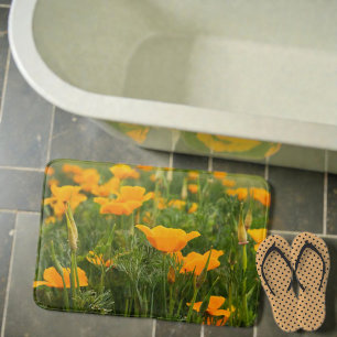 California Poppy Patch Photograph Bath Mat