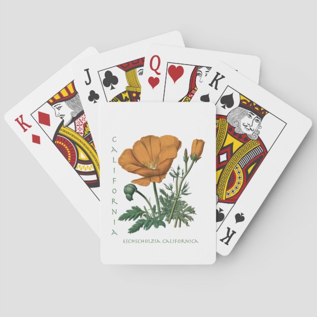 California Poppy Playing Cards (Back)