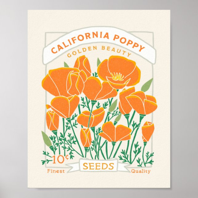 California Poppy Poster (Front)