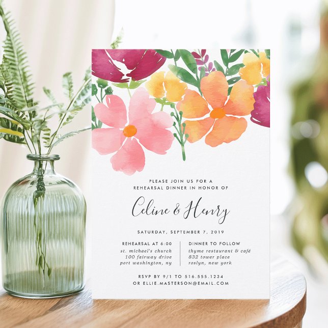 California Poppy Rehearsal Dinner Invitation (Creator Uploaded)