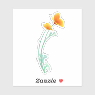 California Poppy Sticker