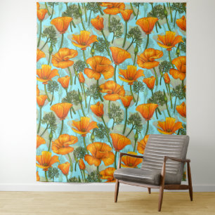 California poppy tapestry