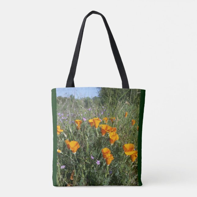 California Poppy Tote Bag (Back)