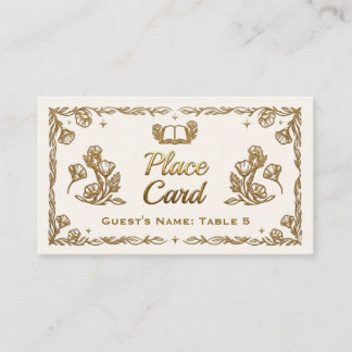California Poppy Wedding Place Card
