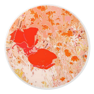 California Poppy Wildflower Flowers Floral Knob