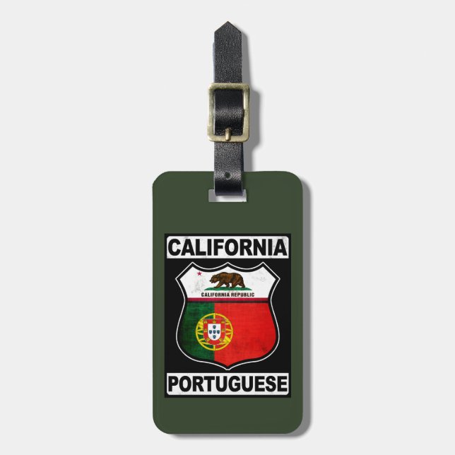 California Portugues American Luggage Tag Template (Front Vertical)