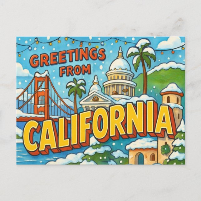 CALIFORNIA Postcard (Front)