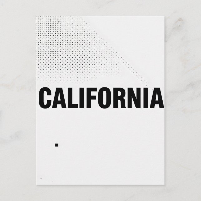 California Postcard – Bold Centred Typography (Front)