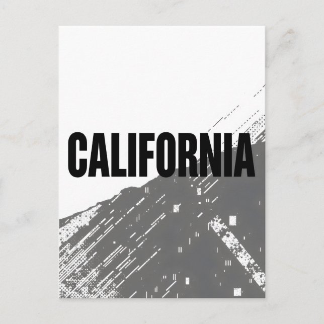 California Postcard – Bold Centred Typography (Front)