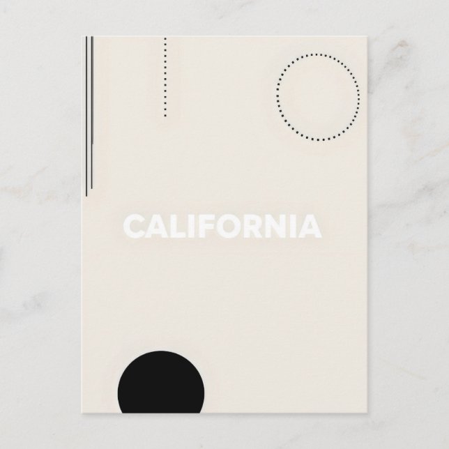 California Postcard – Bold Centred Typography (Front)