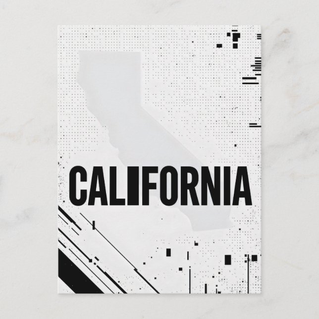 California Postcard – Bold Centred Typography (Front)