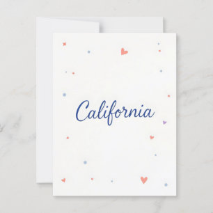 California Postcard – Bold Centred Typography