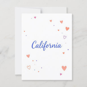 California Postcard – Bold Centred Typography