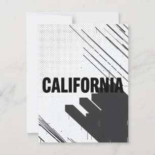 California Postcard – Bold Centred Typography