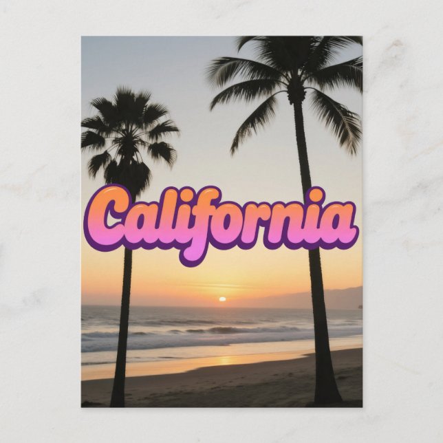 California Postcard – Bold Typography Design (Front)